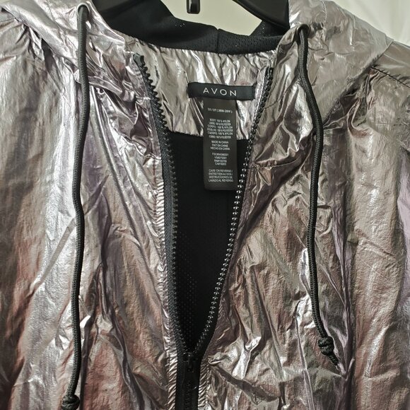 Metallic 3X Avon Hooded Jacket Y2K - Picture 8 of 12